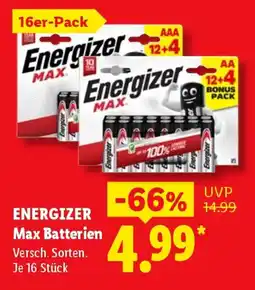 Lidl ENERGIZER Max Batterien Angebot