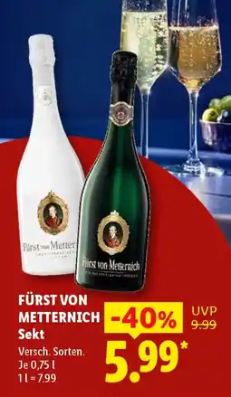 Lidl FÜRST VON METTERNICH Sekt Angebot