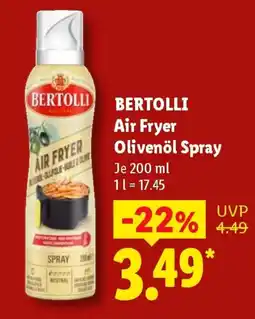 Lidl BERTOLLI Air Fryer Olivenöl Spray Angebot