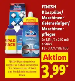 Lidl FINISH Klarspüler/ Maschinentiefenreiniger/ Maschinenpfleger Angebot