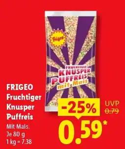 Lidl FRIGEO Fruchtiger Knusper Puffreis Angebot