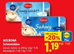 Lidl MILBONA Schmelzkäse Angebot
