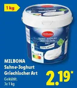 Lidl MILBONA Sahne-Joghurt Griechischer Art Angebot