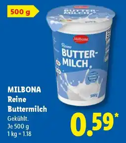 Lidl MILBONA Reine Buttermilch Angebot