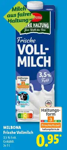 Lidl MILBONA Frische Vollmilch Angebot