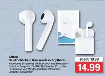 Famila Nord West Leicke Bluetooth Twin Mini Wireless Kopfhörer Angebot