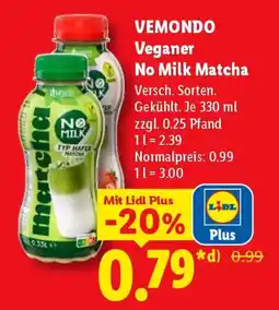 Lidl VEMONDO Veganer No Milk Matcha Angebot