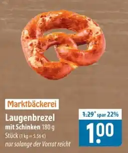 Famila Nord Ost Marktbäckerei Laugenbrezel mit Schinken Angebot