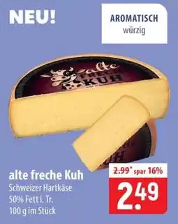 Famila Nord Ost alte freche Kuh Schweizer Hartkäse Angebot