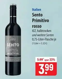 Famila Nord Ost Sento Primitivo rosso Angebot
