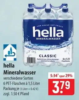 Famila Nord Ost hella Mineralwasser Classic Angebot