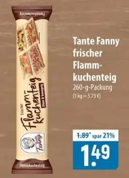 Famila Nord Ost Tante Fanny frischer Flammkuchenteig Angebot