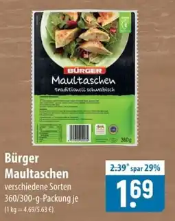 Famila Nord Ost Bürger Maultaschen Angebot