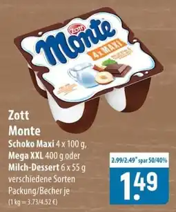 Famila Nord Ost Zott Monte Schoko Maxi Angebot