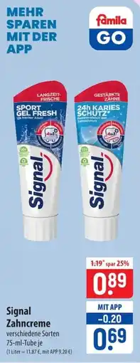 Famila Nord Ost Signal Zahncreme Angebot