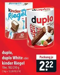 Famila Nord Ost duplo, duplo White oder kinder Riegel Angebot