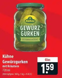 Famila Nord Ost Kühne Gewürzgurken mit Kräutern Angebot