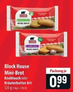 Famila Nord Ost Block House Mini-Brot Knoblauch oder Kräuterbutter Art Angebot