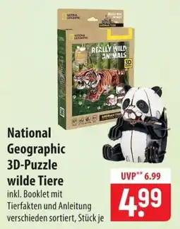 Famila Nord Ost National Geographic 3D-Puzzle wilde Tiere Angebot