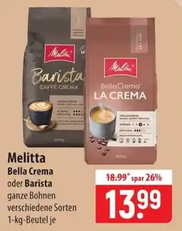 Famila Nord Ost Melitta Bella Crema oder Barista Angebot