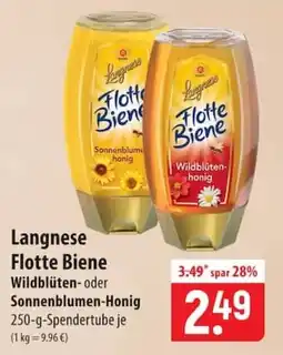 Famila Nord Ost Langnese Flotte Biene Wildblüten- oder Sonnenblumen-Honig Angebot
