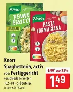 Famila Nord Ost Knorr Spaghetteria, aktiv oder Fertiggericht Angebot