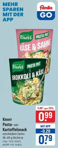 Famila Nord Ost Knorr Pasta- oder Kartoffelsnack Angebot