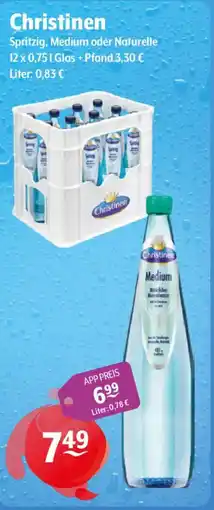 Getränke Hoffmann Christinen Spritzig, Medium oder Naturelle Angebot