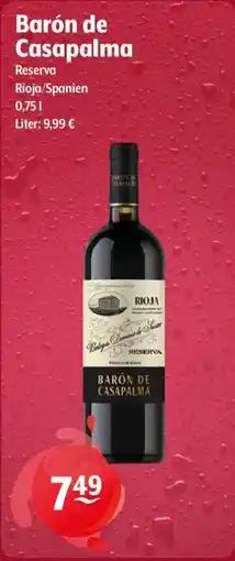 Getränke Hoffmann Barón de Casapalma Reserva Angebot