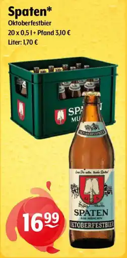Getränke Hoffmann Spaten* Oktoberfestbier Angebot