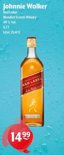 Getränke Hoffmann Johnnie Walker Red Label Blended Scotch Whisky Angebot