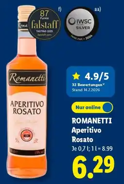 Lidl ROMANETTI Aperitivo Rosato Angebot