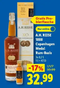Lidl A.H. RIISE 1888 Copenhagen Medal Rum-Basis Angebot