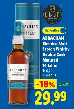 Lidl ABRACHAN Blended Malt Scotch Whisky Double Cask Matured 14 Jahre Angebot