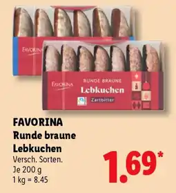 Lidl FAVORINA Runde braune Lebkuchen Angebot