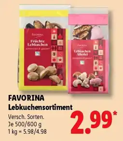 Lidl FAVORINA Lebkuchensortiment Angebot