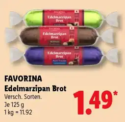 Lidl FAVORINA Edelmarzipan Brot Angebot