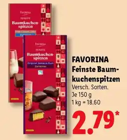 Lidl FAVORINA Feinste Baumkuchenspitzen Angebot
