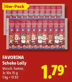 Lidl FAVORINA Schoko Lolly Angebot