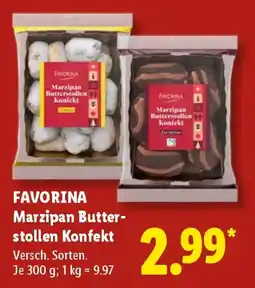 Lidl FAVORINA Marzipan Butterstollen Konfekt Angebot