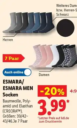 Lidl ESMARA/ESMARA MEN Socken Angebot