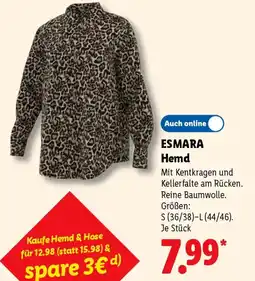 Lidl ESMARA Hemd Angebot