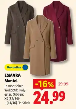Lidl ESMARA Mantel Angebot