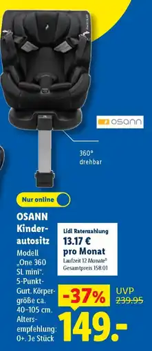 Lidl OSANN Kinder-autositz Angebot