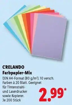 Lidl CRELANDO Farbpapier-Mix Angebot
