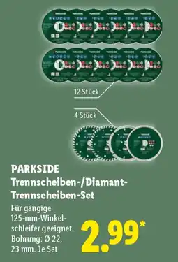 Lidl PARKSIDE Trennscheiben-/Diamant-Trennscheiben-Set Angebot