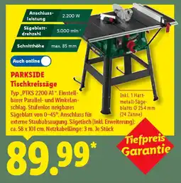 Lidl PARKSIDE Tischkreissäge Angebot