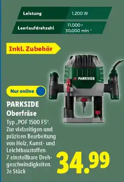 Lidl PARKSIDE Oberfräse Angebot