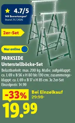 Lidl PARKSIDE Unterstellböcke-Set Angebot