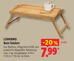 Lidl LIVARNO Bett-Tablett Angebot